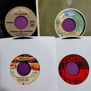 Lot of 9 45s, this bundle is all about great rock!! 🎼🎵🎧🎤🎛🎚🎙🎶🎹 See pics,